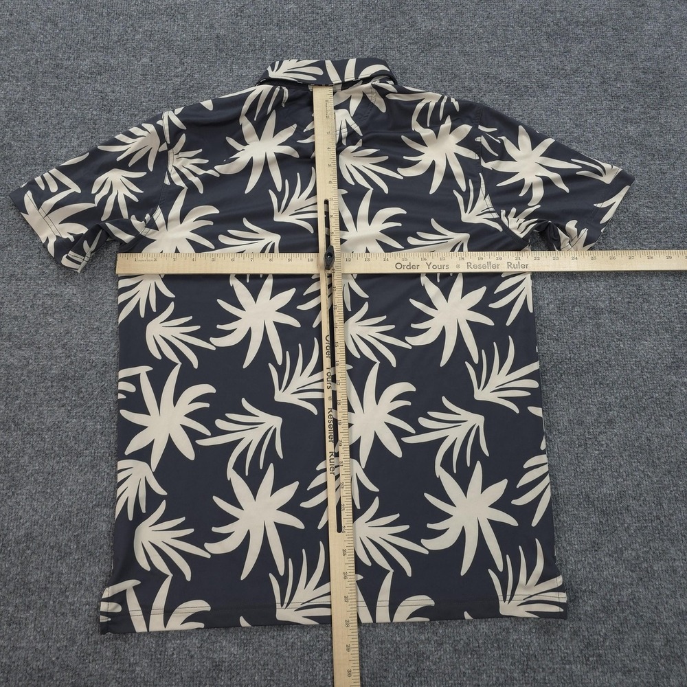Chubbies Polo Shirt Mens M Blue Palm Print Tropical Performance Stretch Golf - Picture 7 of 9